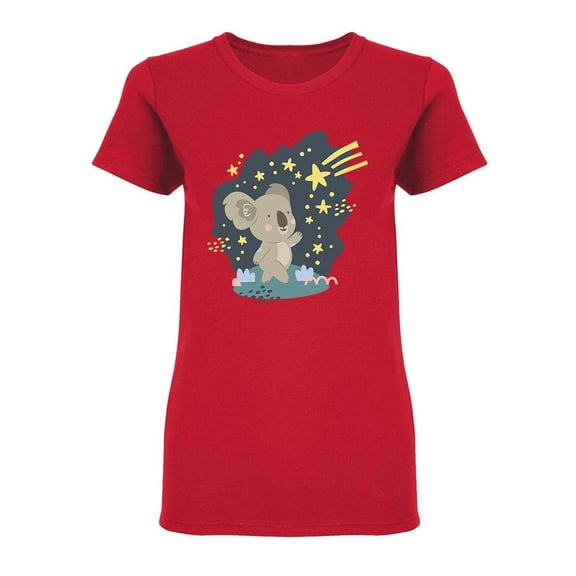 Koala, Starry Sky T-Shirt Women -Image by Shutterstock, Female x-Large