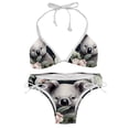 thumbnail image 1 of Koala Stylish Bikini Set with Detachable Sponge & Adjustable Strap, 2-Pack One-Piece Swimsuits for All Scenes, 1 of 6