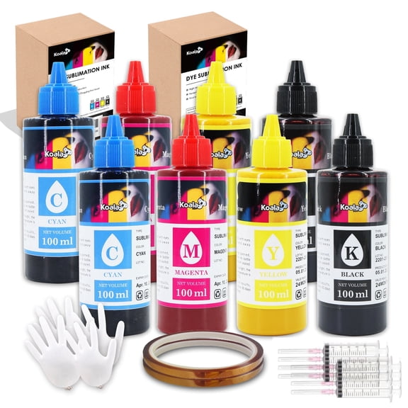 Koala Sublimation Ink Refill Kits, 8X100ML, 2 Packs, Compatible with Inkjet Printers