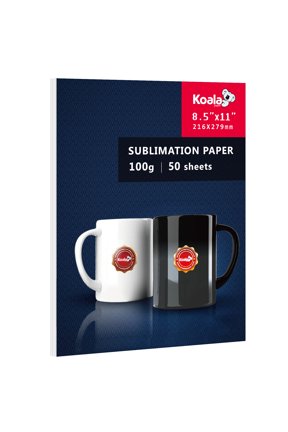 Koala Sublimation Paper 8.5x11 100gsm for Inkjet Printer Sublimation Heat Transfer DIY Cotton Poly T-shirts, Mug, Tumblers 50 Sheets
