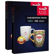 Koala Sublimation Paper 8.5x11 200 Sheets 123g Compatible with Inkjet Sublimation Printer w/ Sublimation Ink, Easy to DIY T-shirts, Tumblers, Mugs