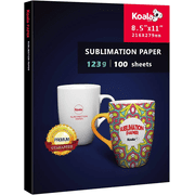 Koala Sublimation Paper 8.5x11 Inches Easy to DIY T-shirts, Tumblers, Mugs Only Compatible with Inkjet Sublimation Printer w/ Sublimation ink 100 Sheets 123g