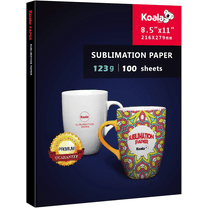 Koala Sublimation Paper 8.5x11 Inches Easy to DIY T-shirts, Tumblers, Mugs Only Compatible with Inkjet Sublimation Printer w/ Sublimation ink 100 Sheets 123g