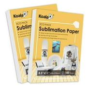 Koala Sublimation Paper 8.5x11 inch 200 Sheets for Sublimation Ink Epson Inkjet Printer, Sublimation Paper Heat Transfer on Tumblers, T-shirts 115gsm