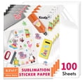 thumbnail image 1 of Koala Paper Sublimation Sticker Paper, Bulk 100 Sheets, 8.5x11 Matte White Waterproof Vinyl Stickers for Sublimation Inkjet Printert Heat Transfer, 1 of 11