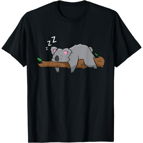 Koala Tired Sleeping Bear Australia Softstyle Unisex T-Shirt,Black Color,Size 2T