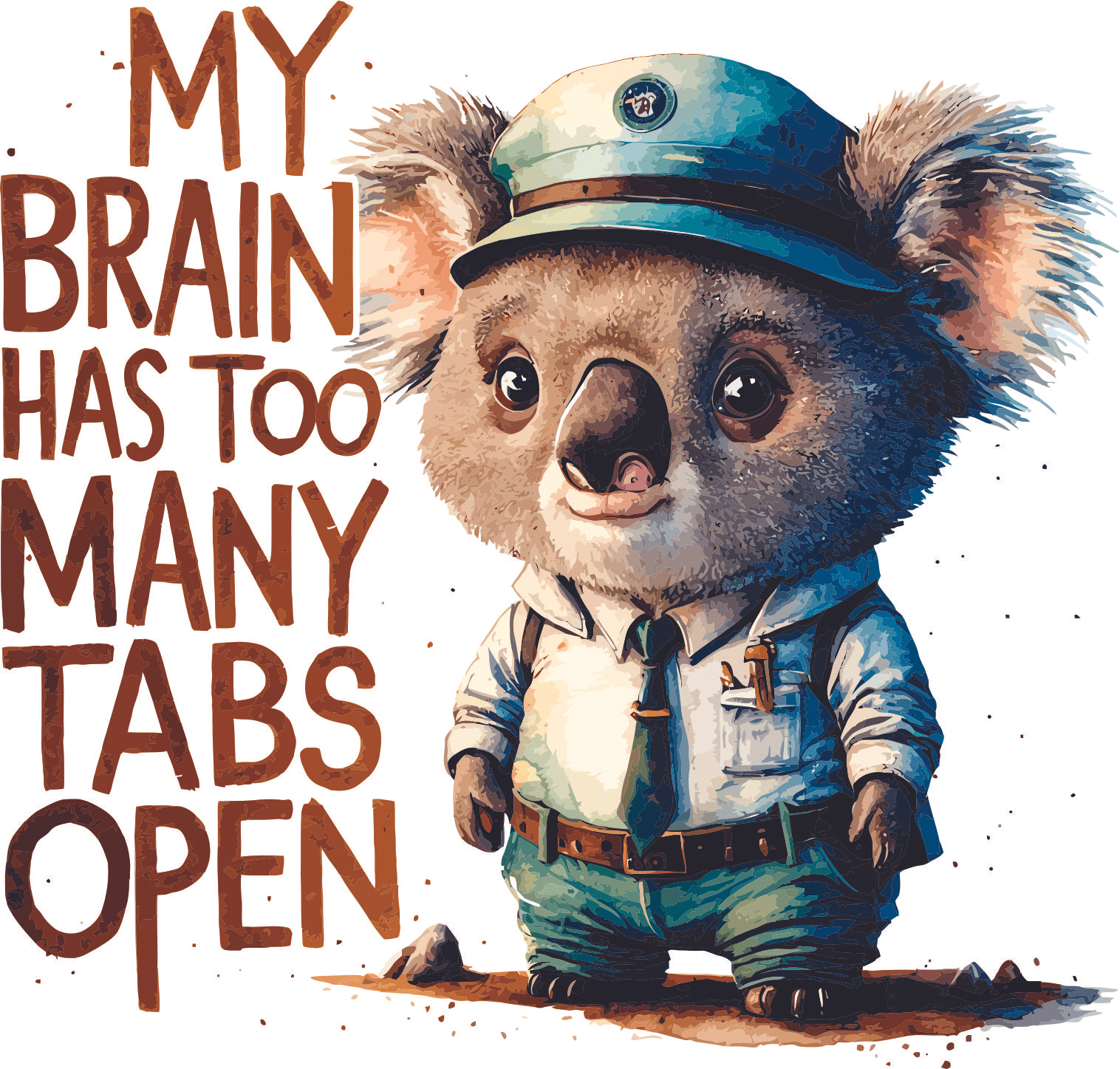 Koala Too May Tabs Open Bold Statement Quote for Dorm Office Quotes ...