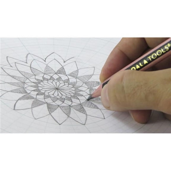 Koala Tools Circular Grid (Polar Coordinate) Graph Paper Notebook |8.5" x 8.5" 60 pp. |Drawing mandalas, sketching circular logos, creating geocentric patterns