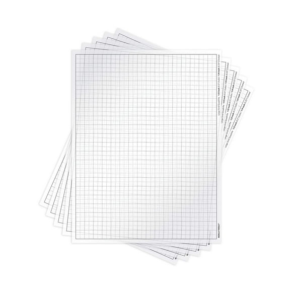 Koala Tools | Quadrille JKF25 Grid Transparency Sheets (Pack of 5) - 8.5" x 11" | Overhead Projector and Light Box Transparencies - Tracing Film for Sketching & Drawing