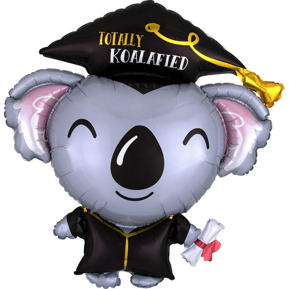 Koala Totally Koalafied 32" Graduation SuperShape Mylar Foil Balloon