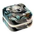 thumbnail image 1 of Koala Travel Portable Square Jewelry Box Organizer for Rings Earrings Necklaces Bracelets Girls Women, 1 of 6