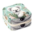 thumbnail image 1 of Koala Travel Portable Square Jewelry Organizer with Ring, Earring, Necklace, and Bracelet Storage - Suitable for Girls and Women, 1 of 6