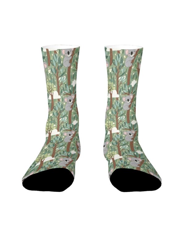 Koala Tree Cloud Funny Novelty Crew Socks for Women Men Sports