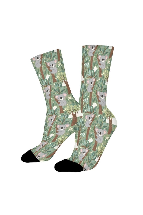 Koala Tree Cloud Funny Novelty Crew Socks for Women Men Sports