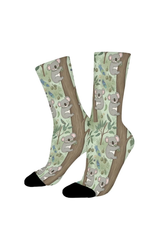Koala Tree Funny Novelty Crew Socks for Women Men Sports