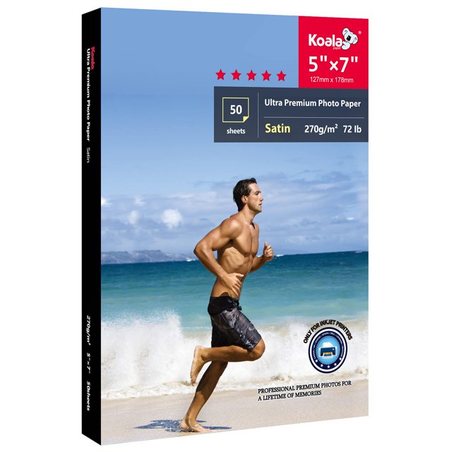 Koala Ultra Premium Photo Paper 5x7 In Satin Photo Printer Paper for