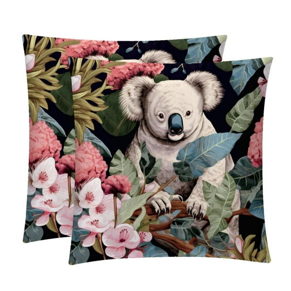 Koala Velvet Decorative Throw Pillow Inserts - Set of 2, Chair Pillow Covers - Unique Patterns, 16x16, 18x18, 20x20 Inches for Home Decor & More