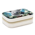 thumbnail image 1 of Koala Velvet Portable Jewelry Organizer Box with Removable Compartment - Earring Holder and Gift Jewelry Box, 1 of 7