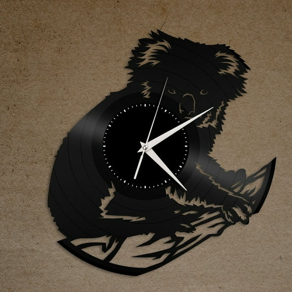 Koala Vinyl Wall Clock Record Famous Animals Home Kids Room Nursery Decoration Vintage Design Office Bar Room Home Decor