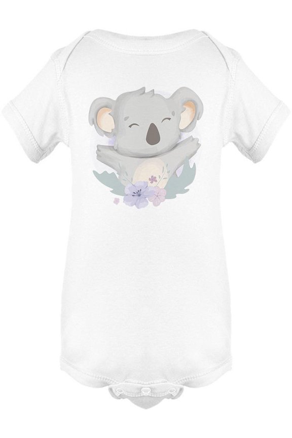 Koala With Beautiful Flowers Bodysuit Infant -Image by Shutterstock, 6 Months