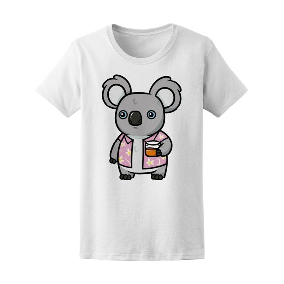 Koala With Drink  T-Shirt Men -Image by Shutterstock, Male XX-Large