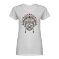 thumbnail image 1 of Koala With Feather Headdress T-Shirt Women -Image by Shutterstock, Female Large, 1 of 2