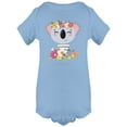 thumbnail image 1 of Koala With Flowers Design Bodysuit Infant -Image by Shutterstock,  Newborn, 1 of 2