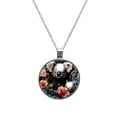thumbnail image 1 of Koala Women's Glass Circular Pendant Necklaces, 1 of 5