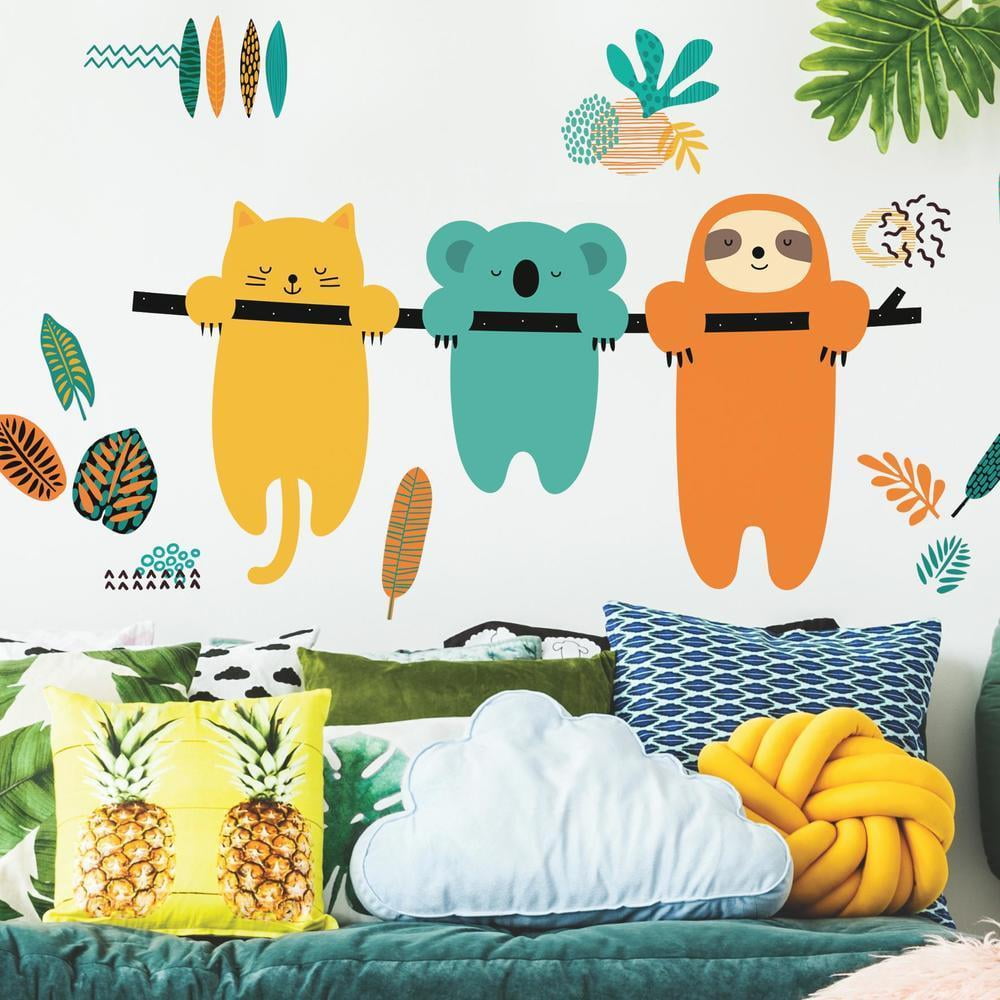 Koala and Sloth Peel and Stick Giant Wall Decals for Kids