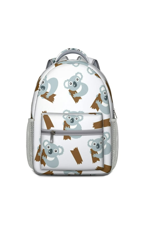 Koala and Tree Branch Print Backpack – Cute Animal Pattern School Bag for , Cartoon Koala Design with Nature Art