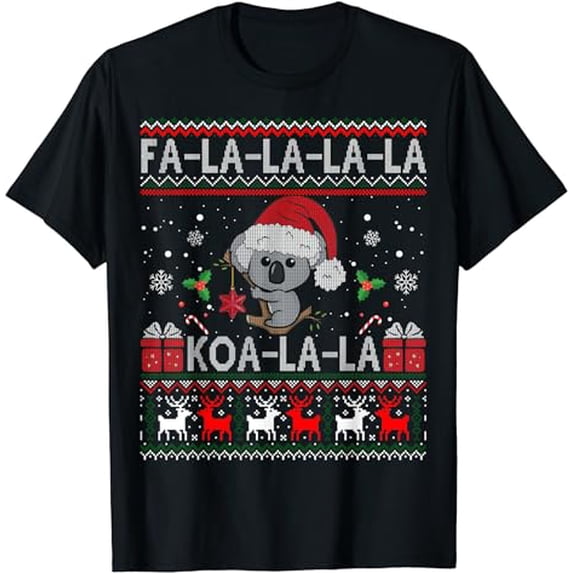 Koala-la-la Cute Koala Bear Australian Christmas Ugly Xmas T-Shirt