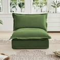 thumbnail image 1 of Modern Minimalist Fabric Armchair 85cm - Green & Comfortable, 1 of 17