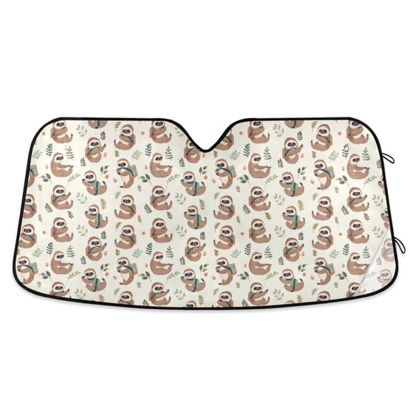 Koala with Backbag Car Windshield Sun Shade Foldable Car Front Window Visor Heat and UV Protection 55x27.6