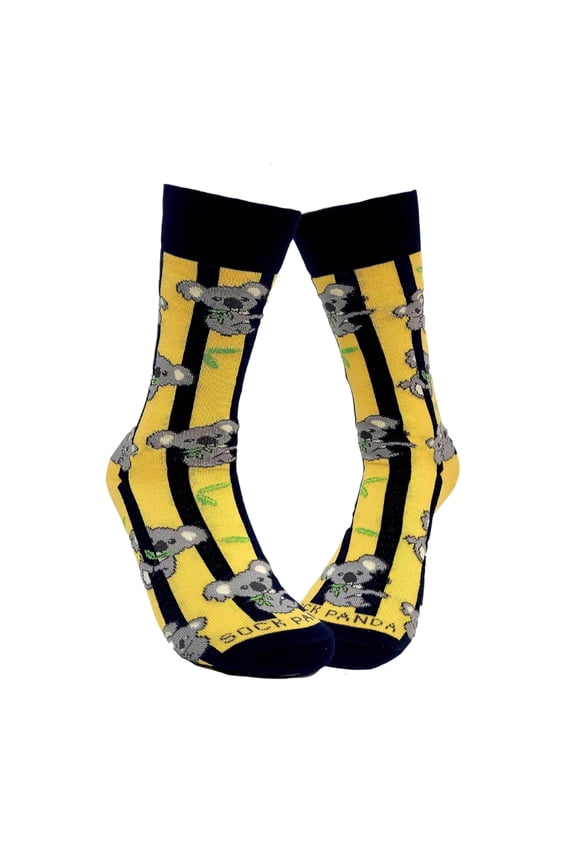 Koala with Eucalyptus Pattern Socks from the Sock Panda (Adult Small - Shoe Sizes 2-5)