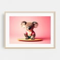 thumbnail image 1 of Koala with surfboard - Photography Animal Surfboard Humor Tropical Oak Framed Wall Art Print 16 x 24 inches, 1 of 6