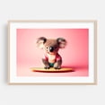 thumbnail image 1 of Koala with surfboard - Photography Animal Surfboard Humor Tropical Oak Framed Wall Art Print 20 x 30 inches, 1 of 6
