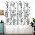 thumbnail image 1 of Koalas Leaves Grey Black Out Curtains Aesthetic for Bedroom Living Room Sliding Glass Doors Kitchen Windows 2 panels set, 1 of 5
