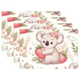 thumbnail image 1 of Koalas Strawberry 12×18 inch Placemats Heat Resistant Washable Foldable Rectangular Placemats Set Decoration Indoor Outdoor for Kitchen Dining Table 1PC, 1 of 8