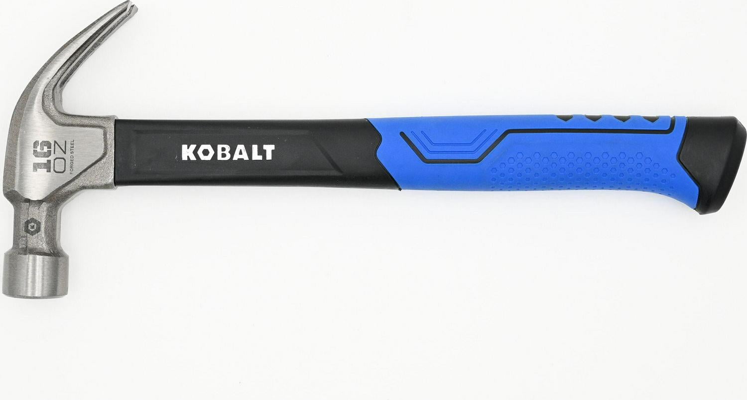 Kobalt 16-oz Smooth Face Steel Head Fiberglass Claw Hammer Kobalt 16-oz Smooth Face Steel Head Fiberglass Claw Hammer