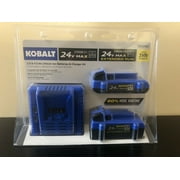 Kobalt 2-Pack 24-volt Max 2-Amp-Hours/ 4-Amp-Hours Lithium Power Tool Battery Kit Charger Included