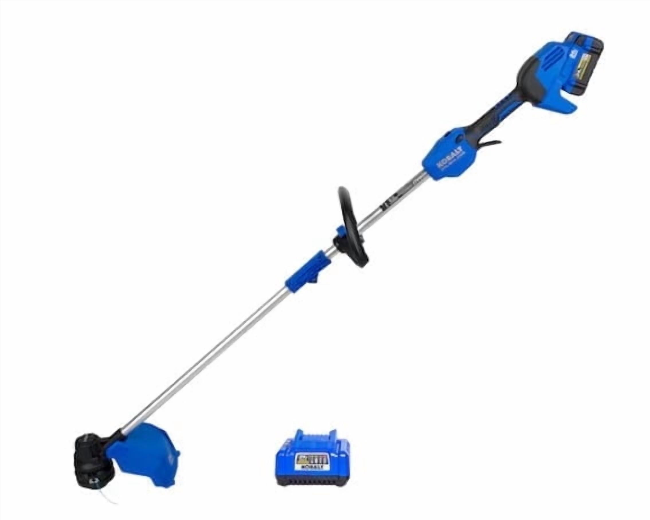 Kobalt 24-volt 14-in Straight Shaft Battery String Trimmer 4.0 Ah (Battery Included) (Charger Included)
