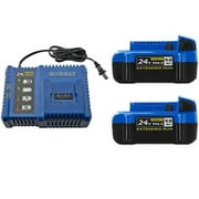 Kobalt 24V Power Tool Charger with Batteries for Kobalt Tools
