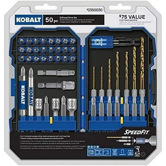 Kobalt 350030 50 pc. Drill and Driver Set