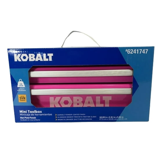 Kobalt Mini 2-Drawer Hot Pink Steel Tool Box