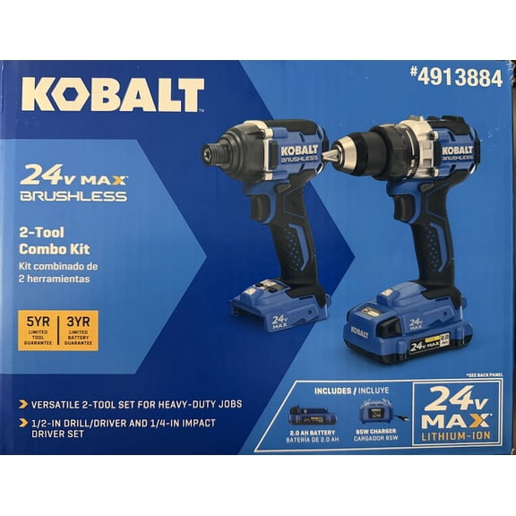Kobalt Next-Gen 24-Volt Max 2-Tool Brushless Power Tool Combo Kit (1-Battery and Charger Included)