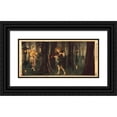 thumbnail image 1 of Kobayashi Kiyochika 14x8 Black Ornate Wood Framed Double Matted Museum Art Print Titled: Taira No Tadamori Captures the Priest of Mido (1877), 1 of 5