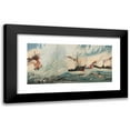 thumbnail image 1 of Kobayashi Kiyochika 18x11 Black Modern Framed Museum Art Print Titled - The Saikyo-Maru in the Hard Fighting off Haiyang Island (1894), 1 of 5
