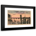 thumbnail image 1 of Kobayashi Kiyochika 18x13 Black Modern Framed Museum Art Print Titled - Breakwater Stakes and Ryogoku Bridge (1840), 1 of 5