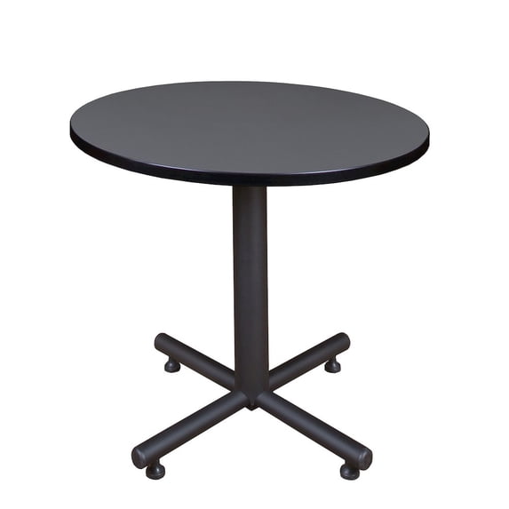 Romig Kobe 30 in. Round X-Base Breakroom Table- Grey