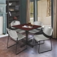 thumbnail image 1 of Regency Kobe 36 in. Square X-Base Breakroom Table- Mahogany, 4 Zeng Stack Chairs- Grey, 1 of 8